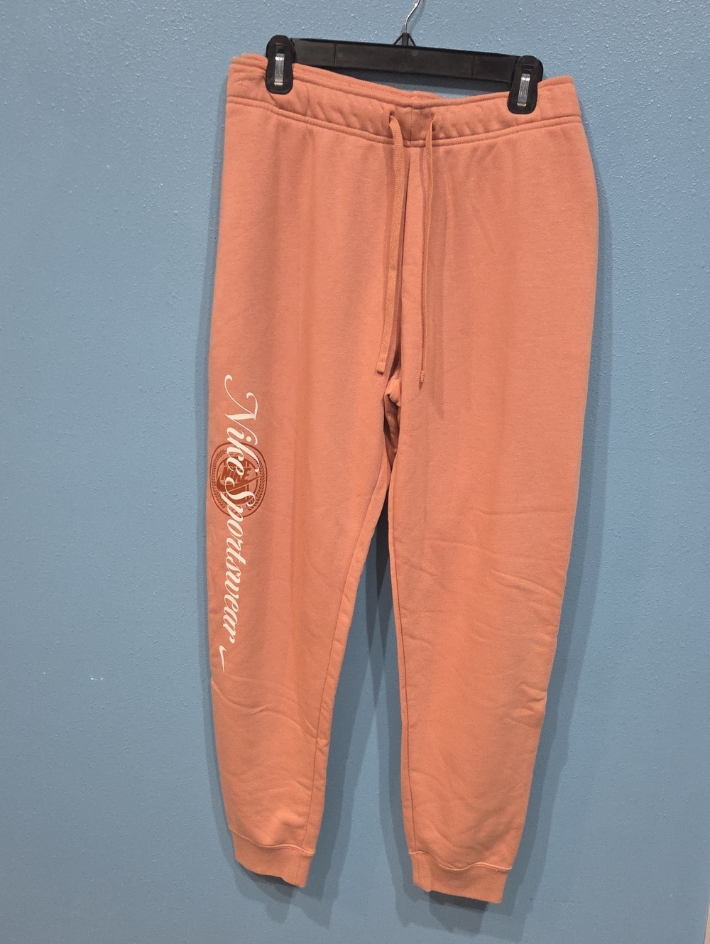 Nike Kids Peach Pink Jogger Sweatpants with Side Script